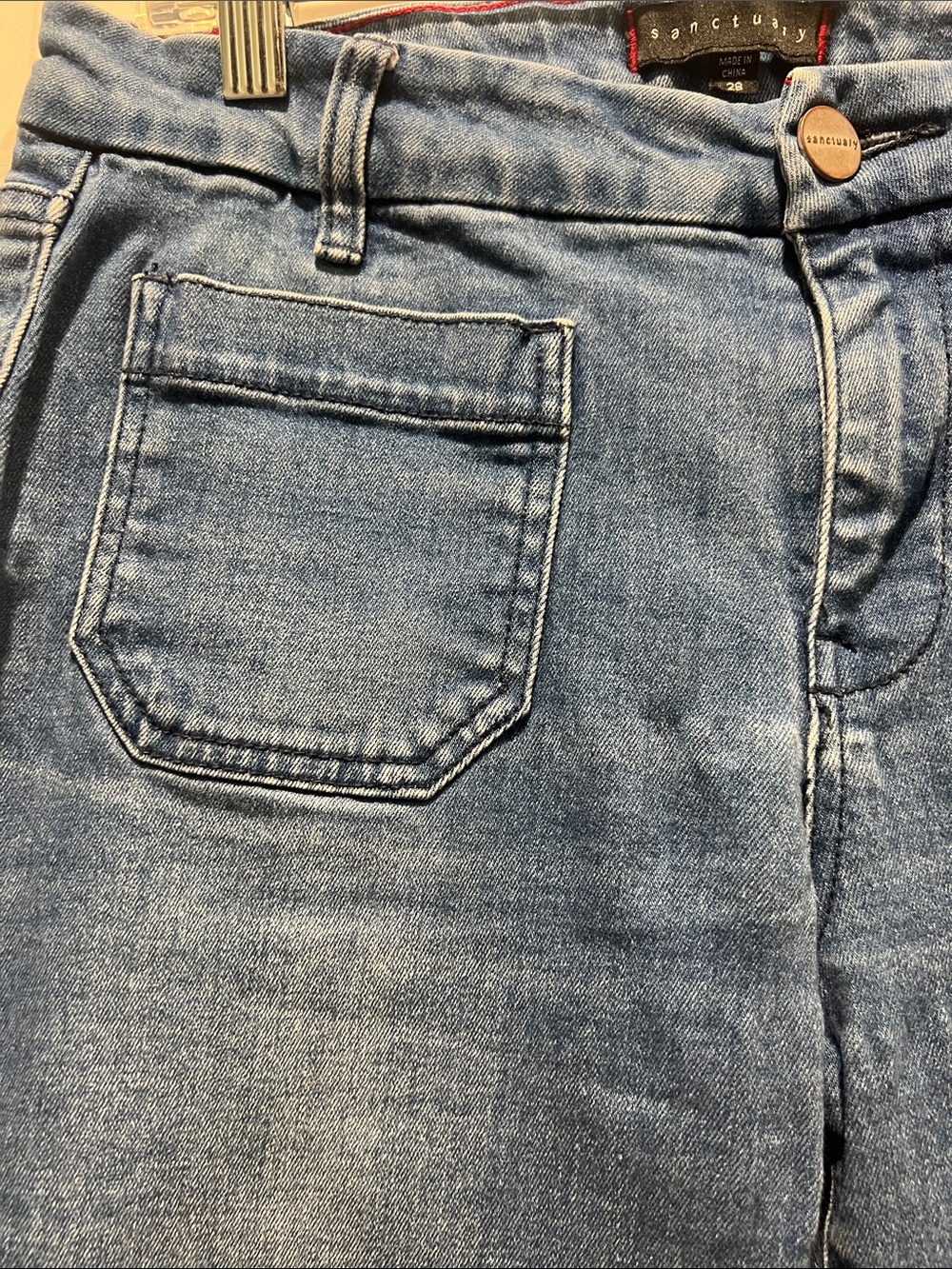 Sanctuary Mid-Rise Straight Crop Jeans in Medium Blue - Picture 3 of 11